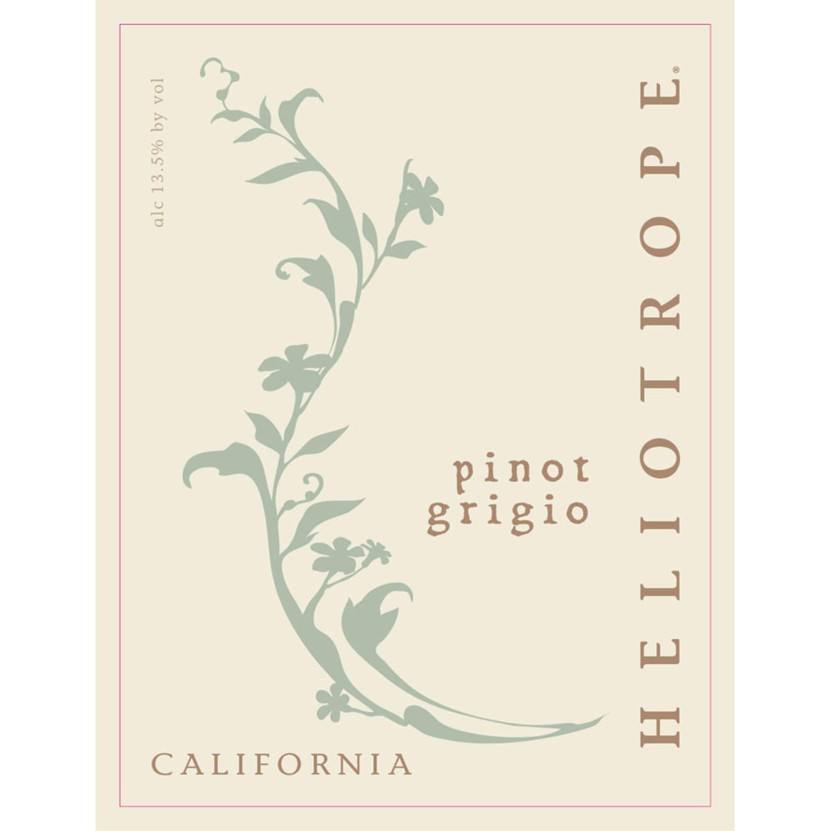 Heliotrope Pinot Grigio 2012 Front Label