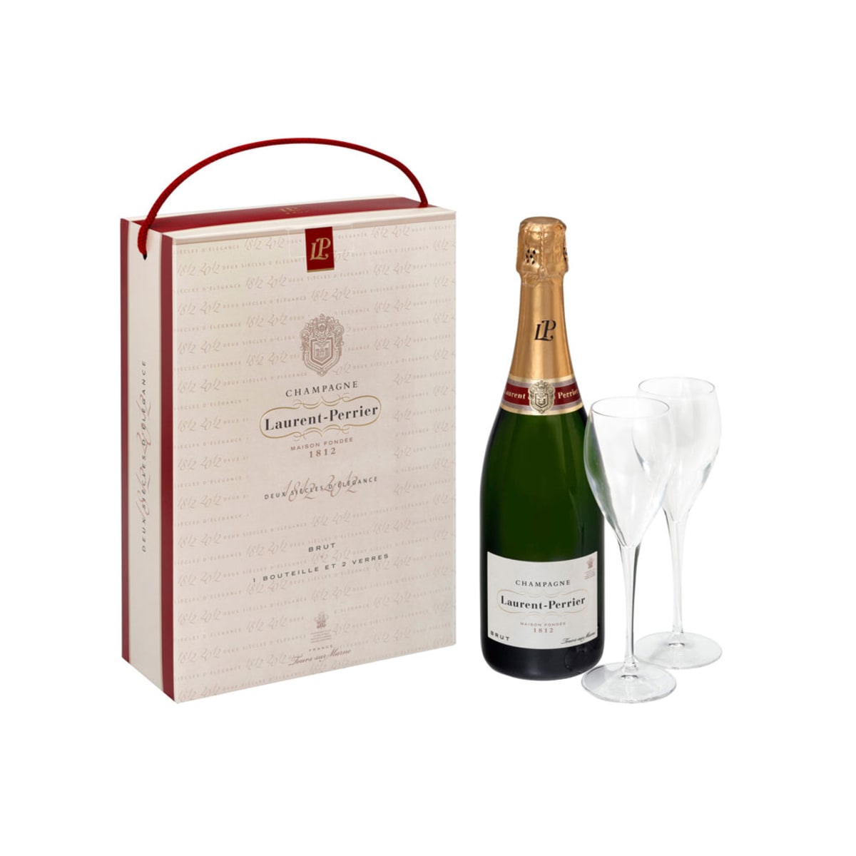 LaurentPerrier Brut with 2 Flutes