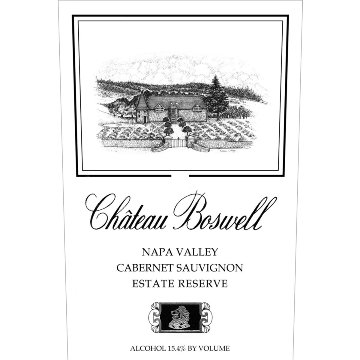 Chateau Boswell Estate Reserve Cabernet Sauvignon 2007 Front Label