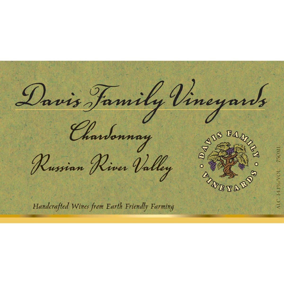 Davis Family Vineyards Chardonnay 2013 Front Label