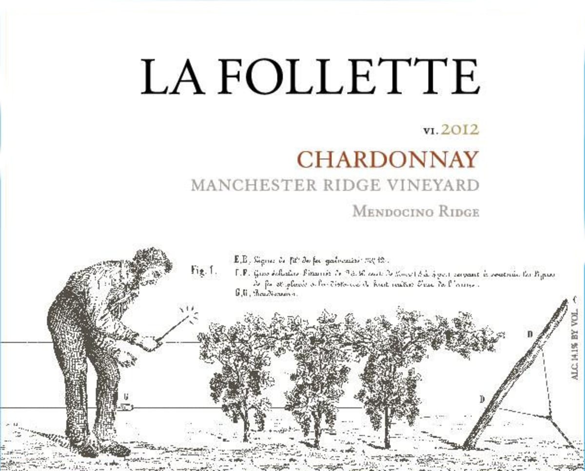 La Follette Manchester Ridge Vineyard Chardonnay 2012 Front Label