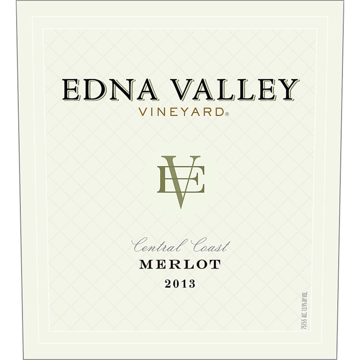 Edna Valley Vineyard Merlot 2013 Front Label