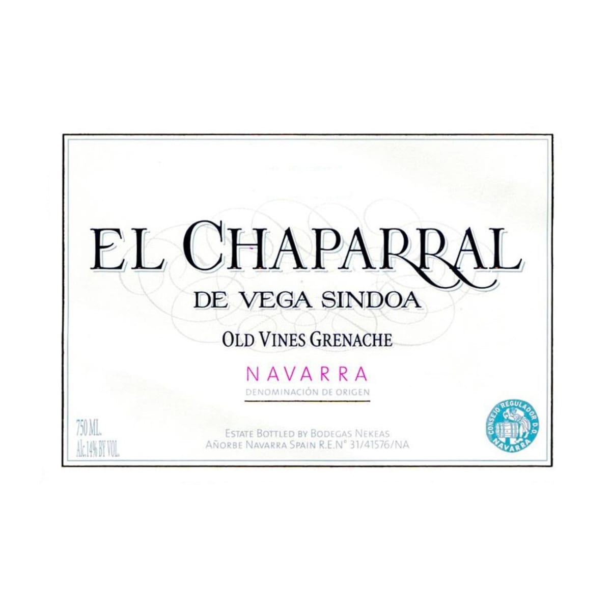 Bodegas Nekeas El Chaparral Old Vines Garnacha 2013 Front Label