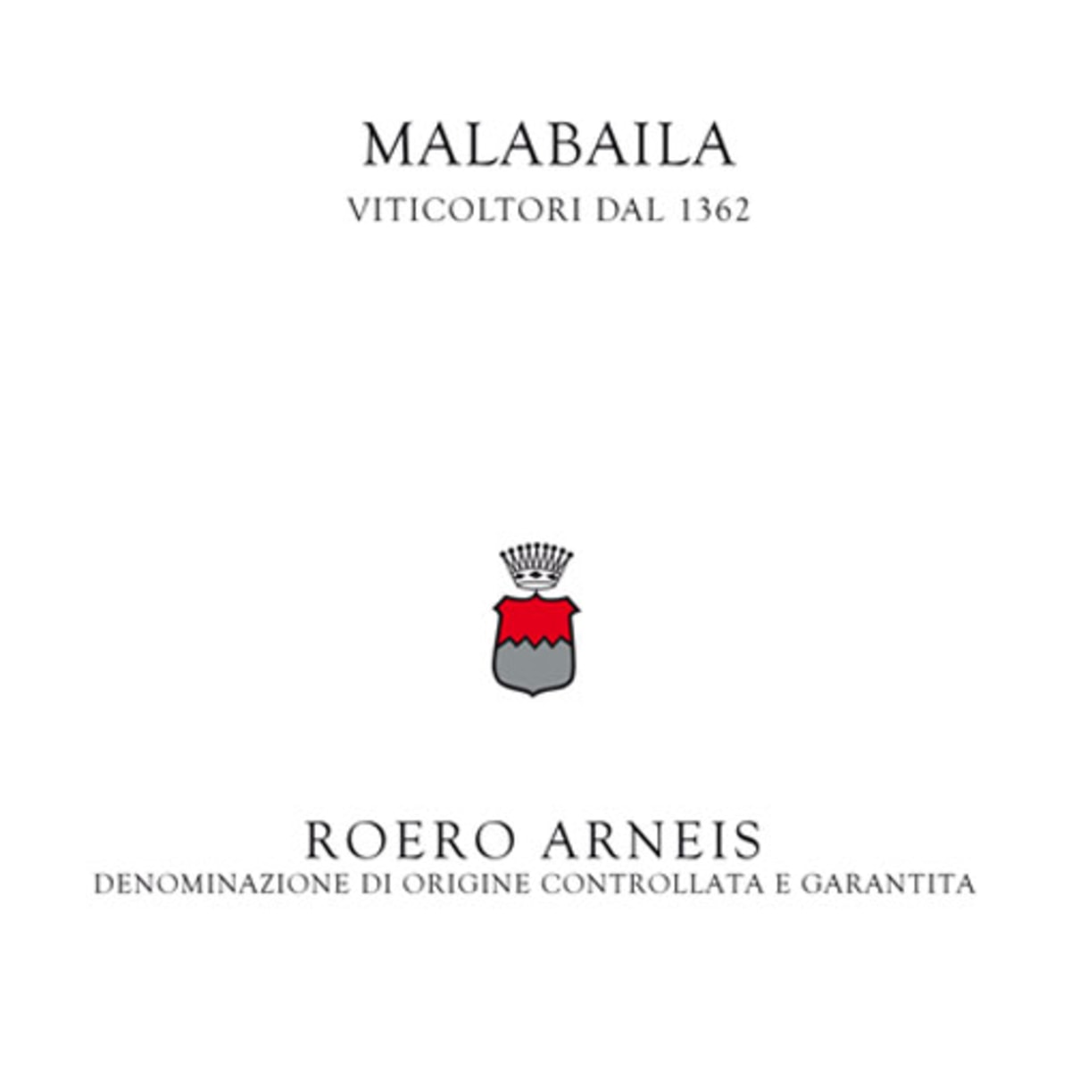 Malabaila Roero Arneis 2014 Front Label