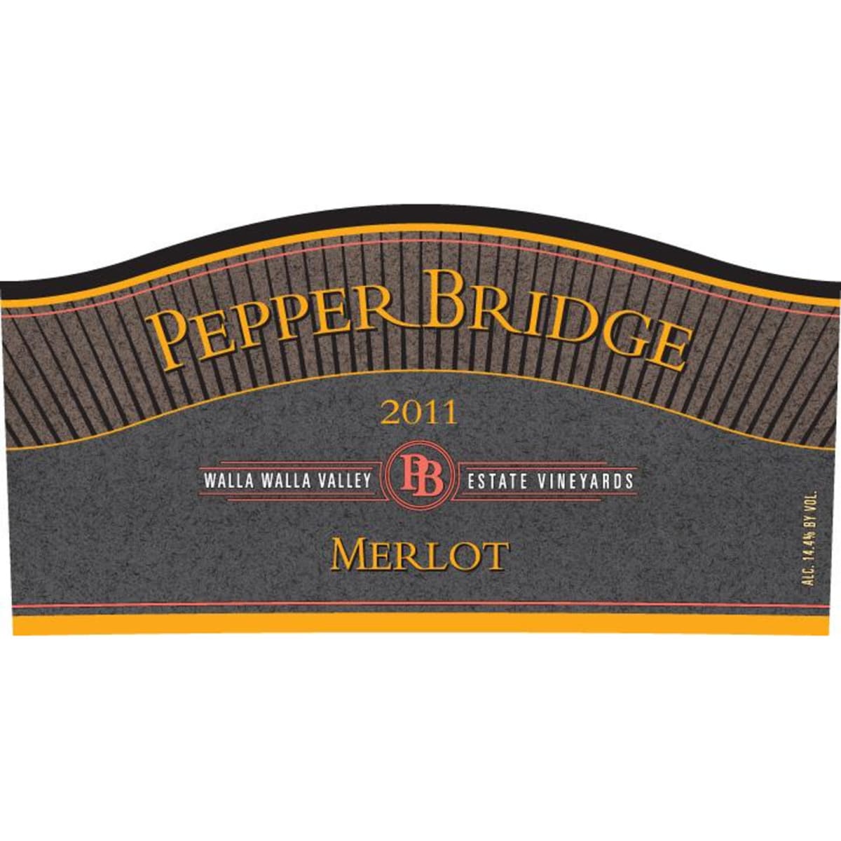 Pepper Bridge Winery Merlot 2011 Front Label