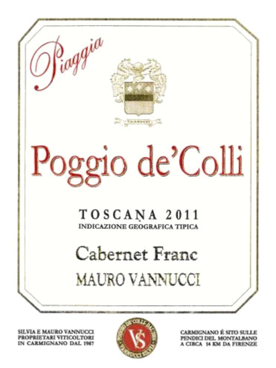 Piaggia Poggio de Colli 2011 Front Label