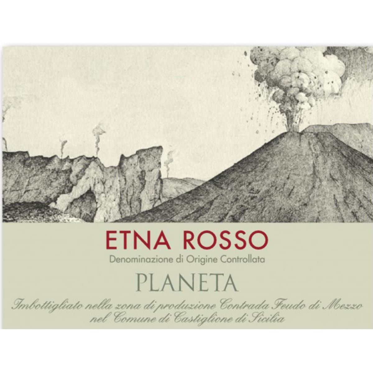 Planeta Etna Rosso 2014 Front Label