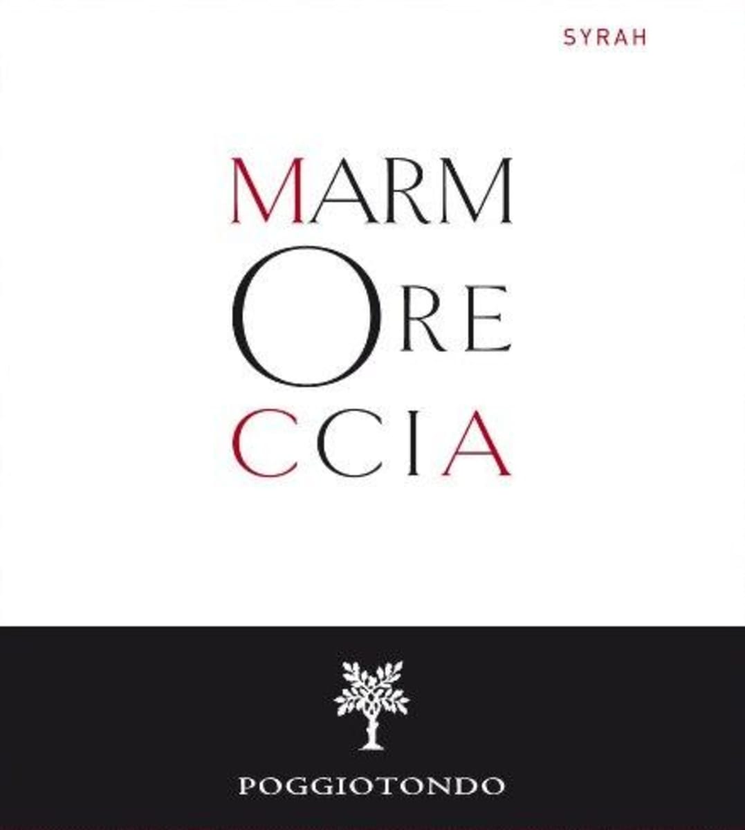 Poggiotondo Marmoreccia Syrah 2011 Front Label