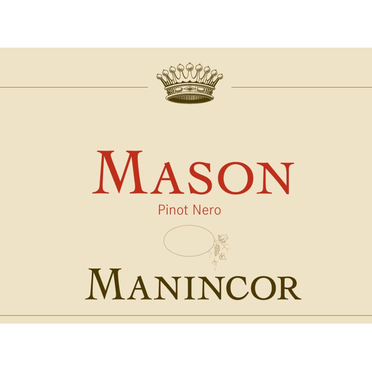 Manincor Alto Adige Pinot Nero Mason 2012 Front Label