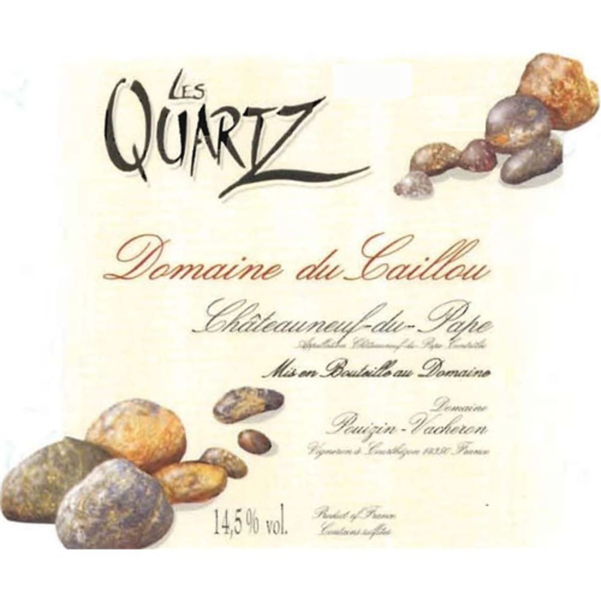 Clos du Caillou Chateauneuf-du-Pape Les Quartz (1.5 Liter Magnum) 2010 Front Label