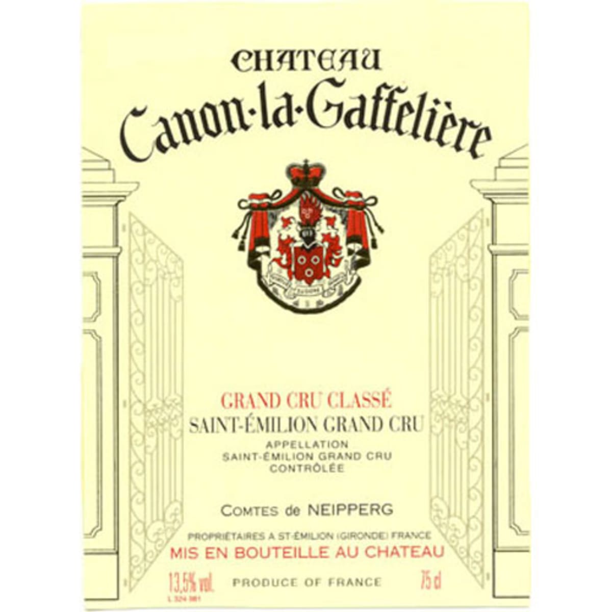 Chateau Canon La Gaffeliere  1998 Front Label