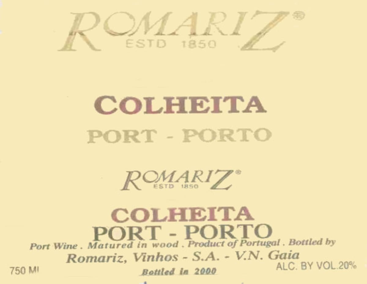 Romariz Colheita Port 1979 Front Label