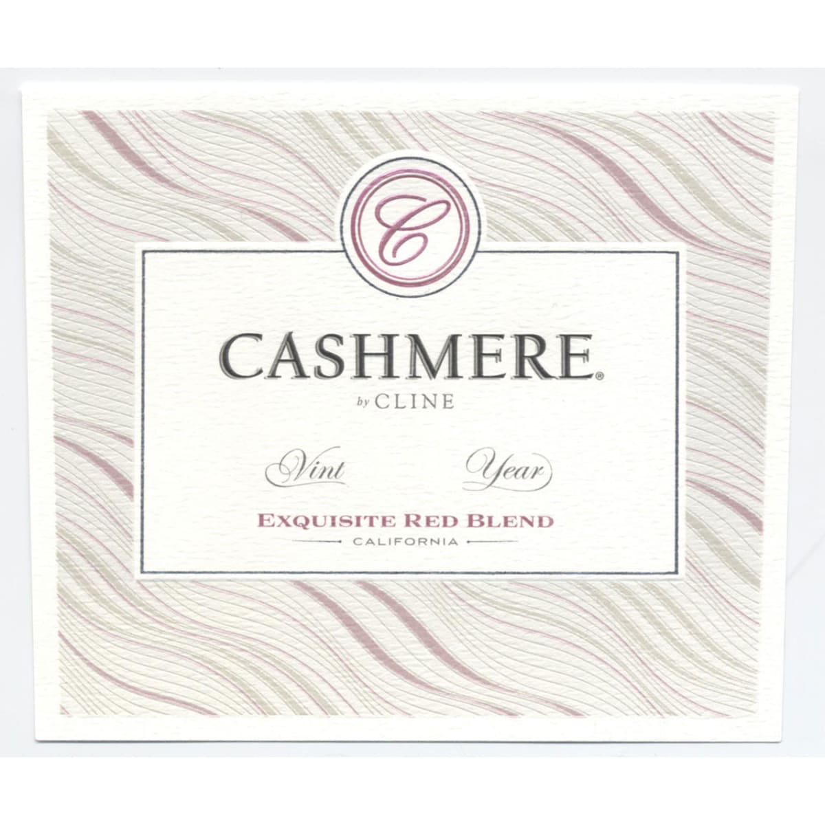 Cashmere Red 2014 Front Label