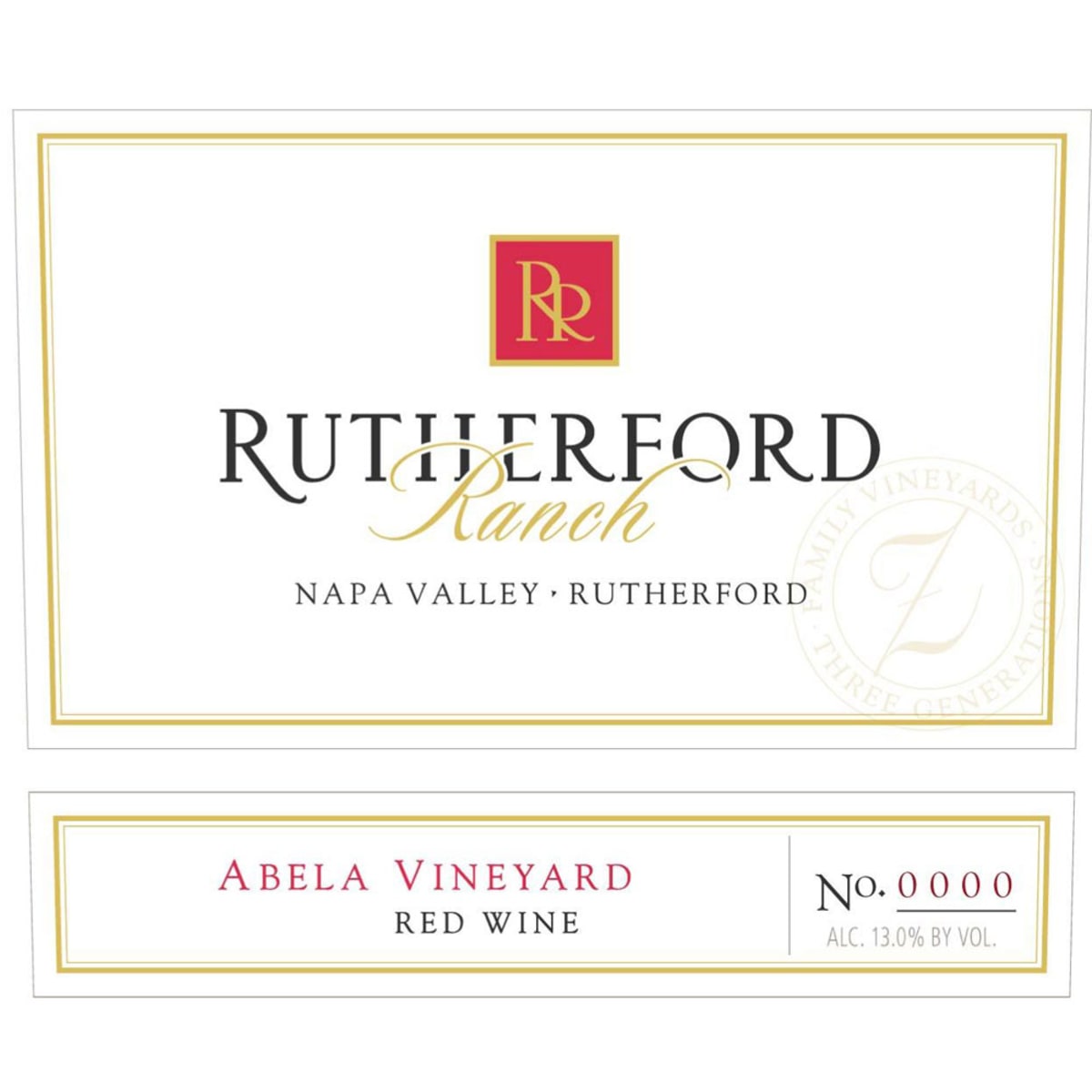 Rutherford Ranch Abela Vineyard Cabernet Sauvignon 2009 Front Label