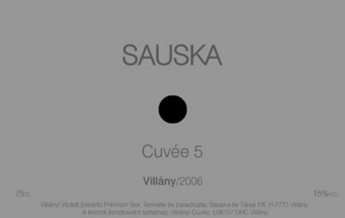 Sauska Villany Cuvee 5 2006 Front Label