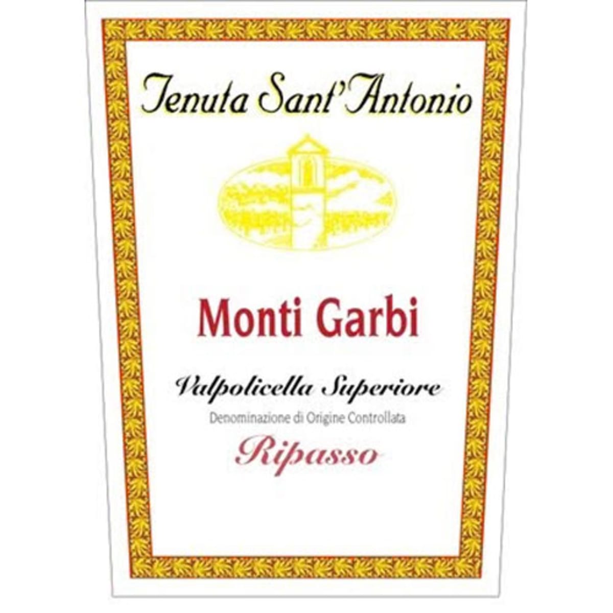 Tenuta Sant'Antonio Valpolicella Superiore Ripasso Monti Garbi 2013 Front Label