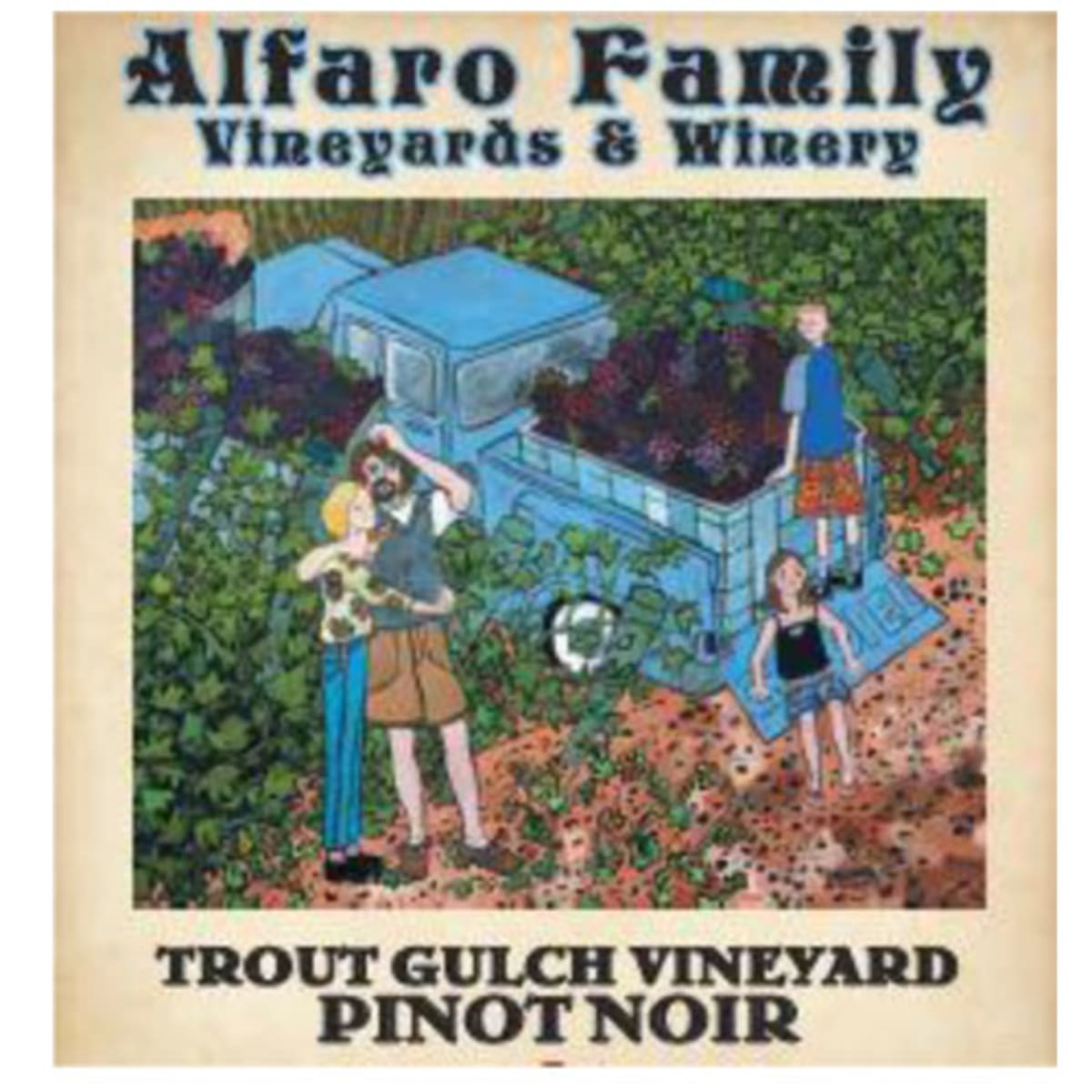 Alfaro Family Trout Gulch Vineyard Pinot Noir 2013 Front Label