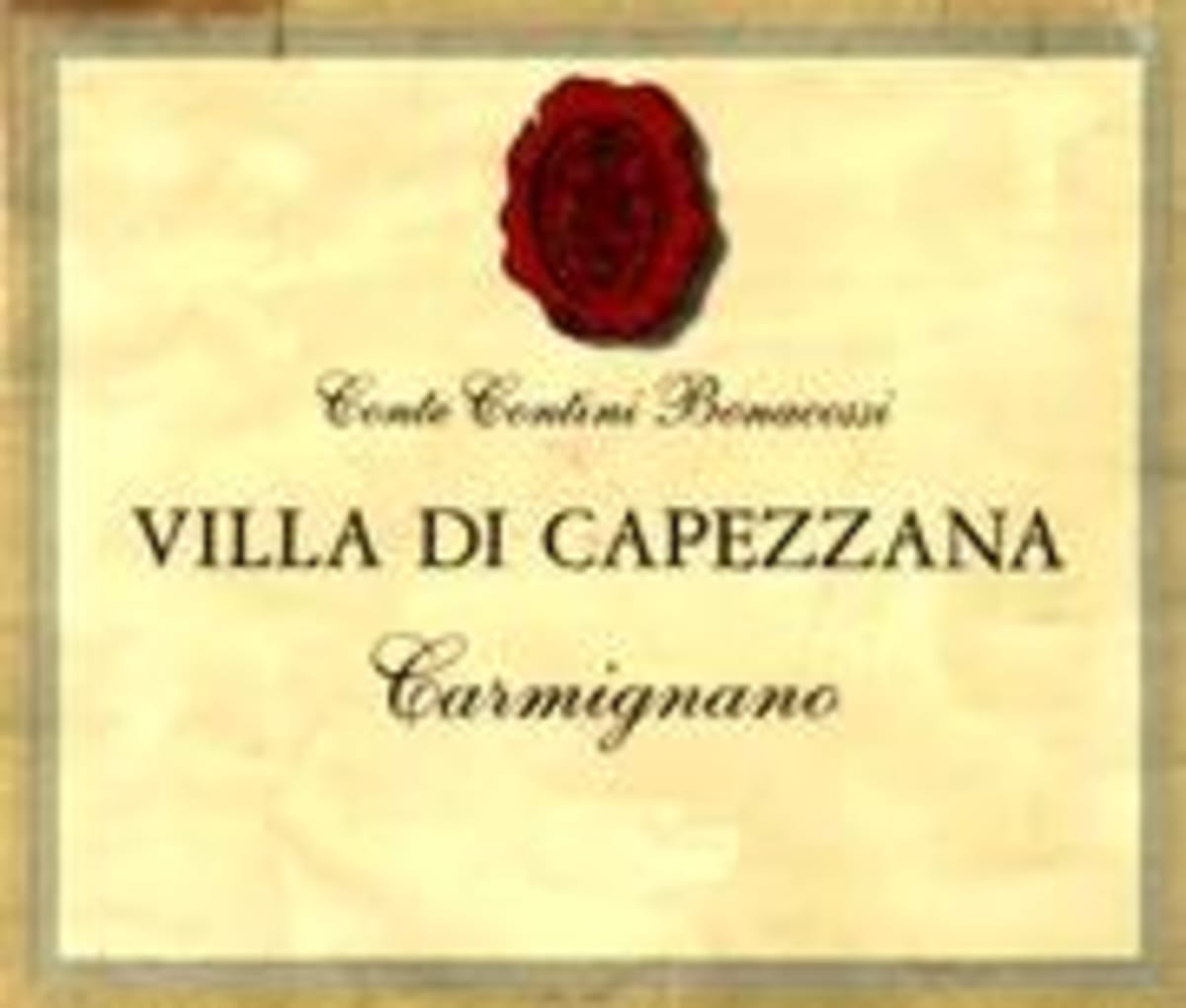 Capezzana Villa di Carmignano 1996 Front Label