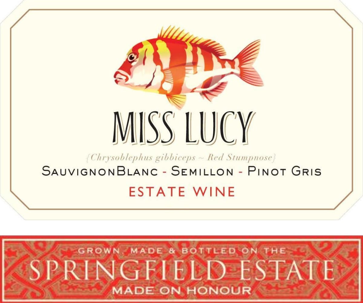 Springfield Estate Miss Lucy White 2014 Front Label