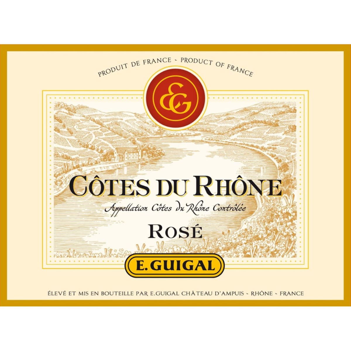 Guigal Cotes du Rhone Rose 2015 Front Label