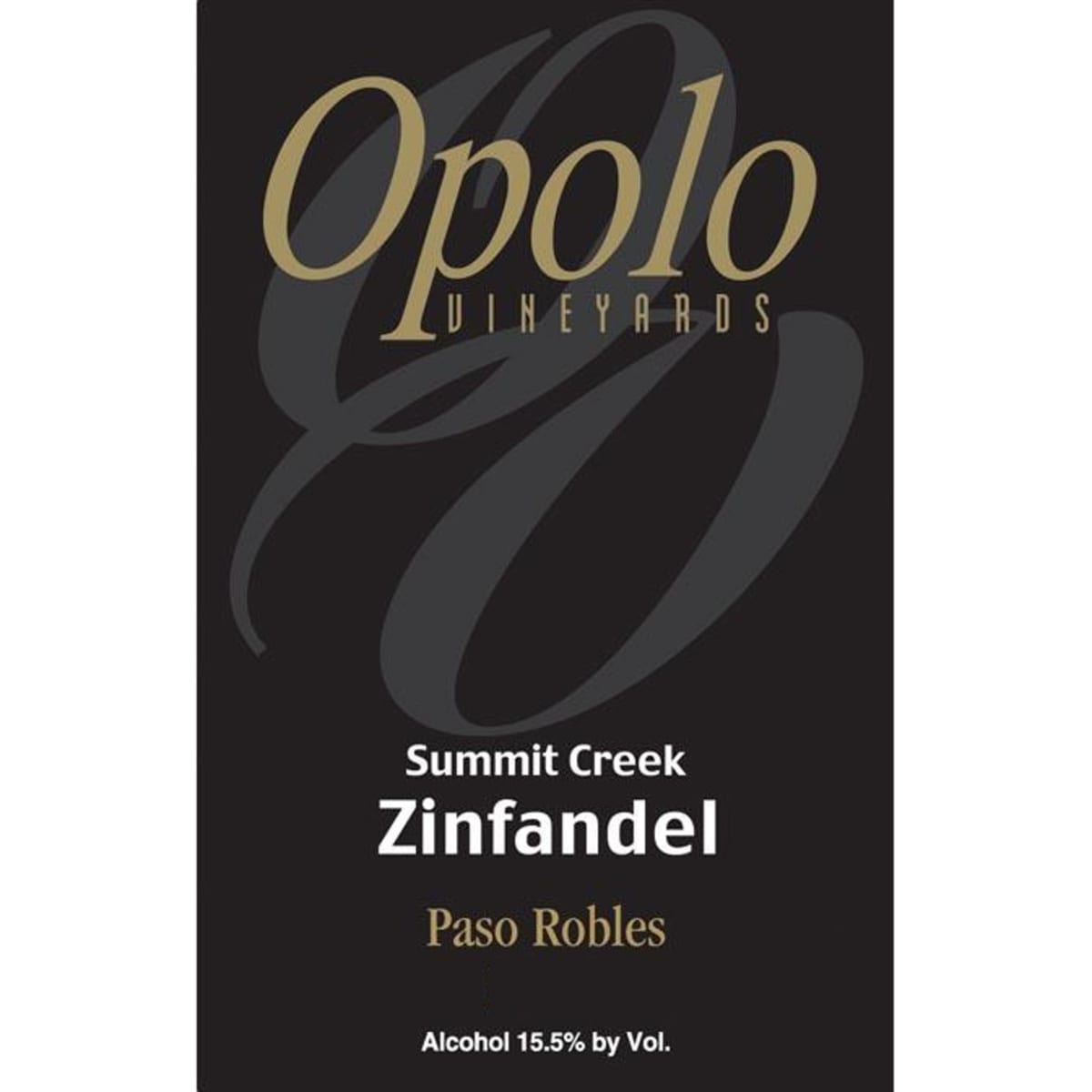 Opolo Summit Creek Zinfandel 2014 Front Label