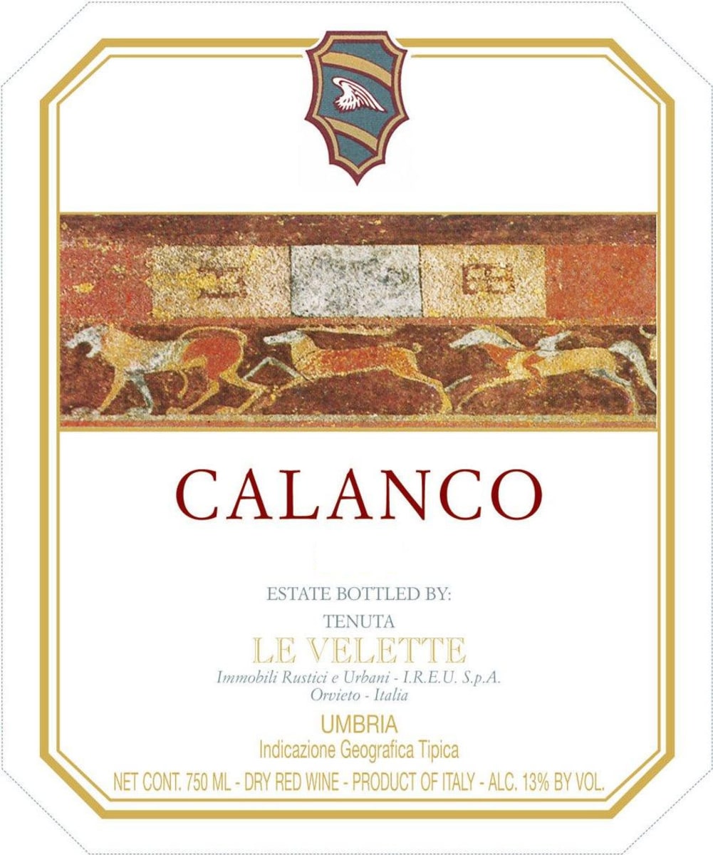 Le Velette Umbria Calanco Rosso 2010 Front Label