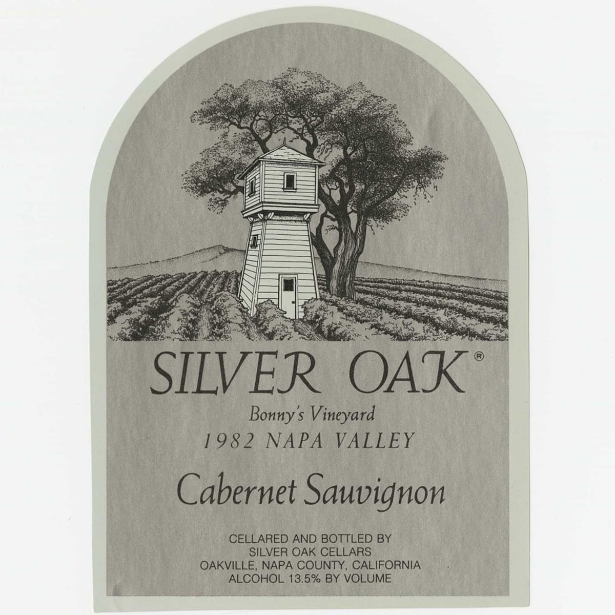 Silver Oak Napa Valley Bonny's Vineyard Cabernet Sauvignon 1982 Front Label