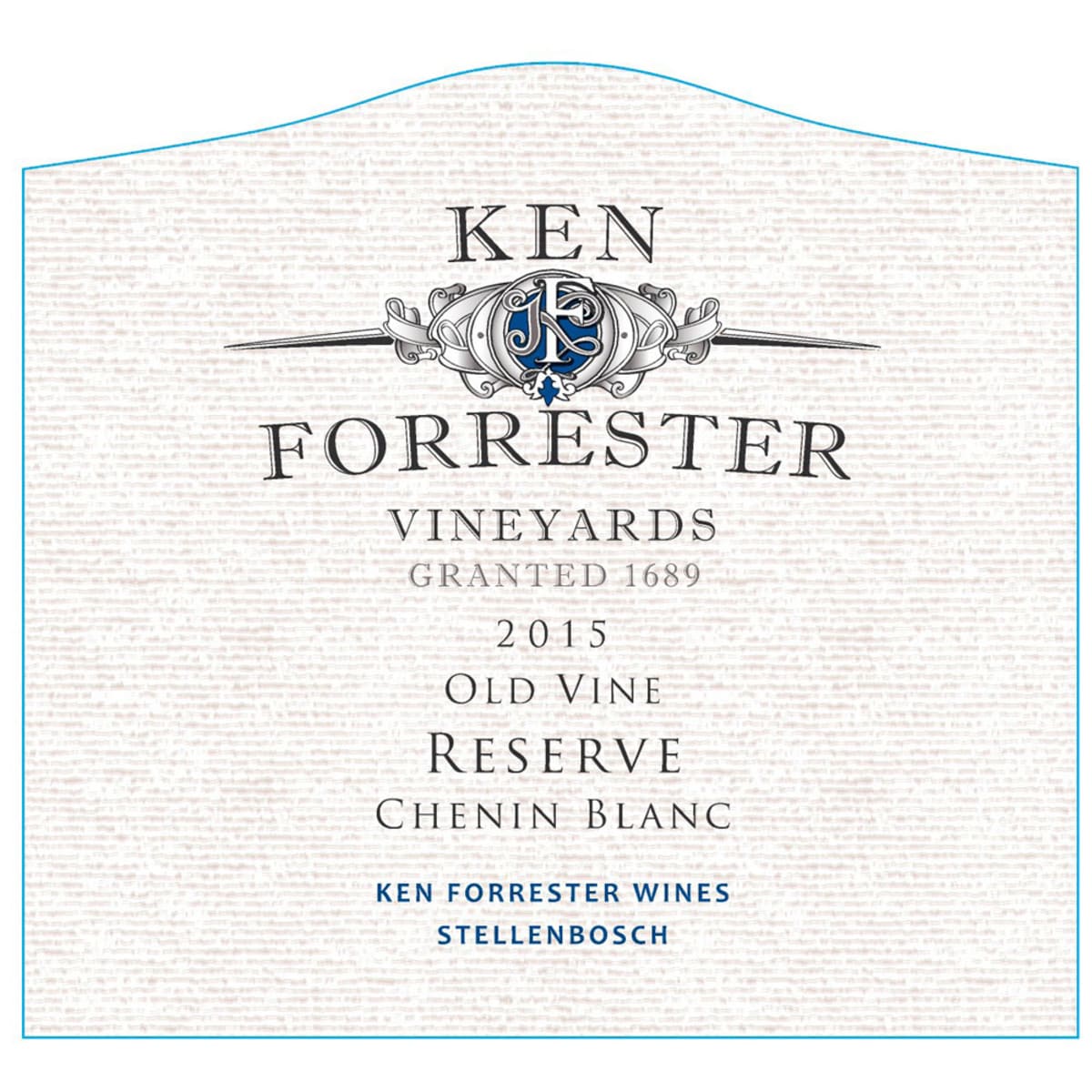 Ken Forrester Old Vine Reserve Chenin Blanc 2015 Front Label