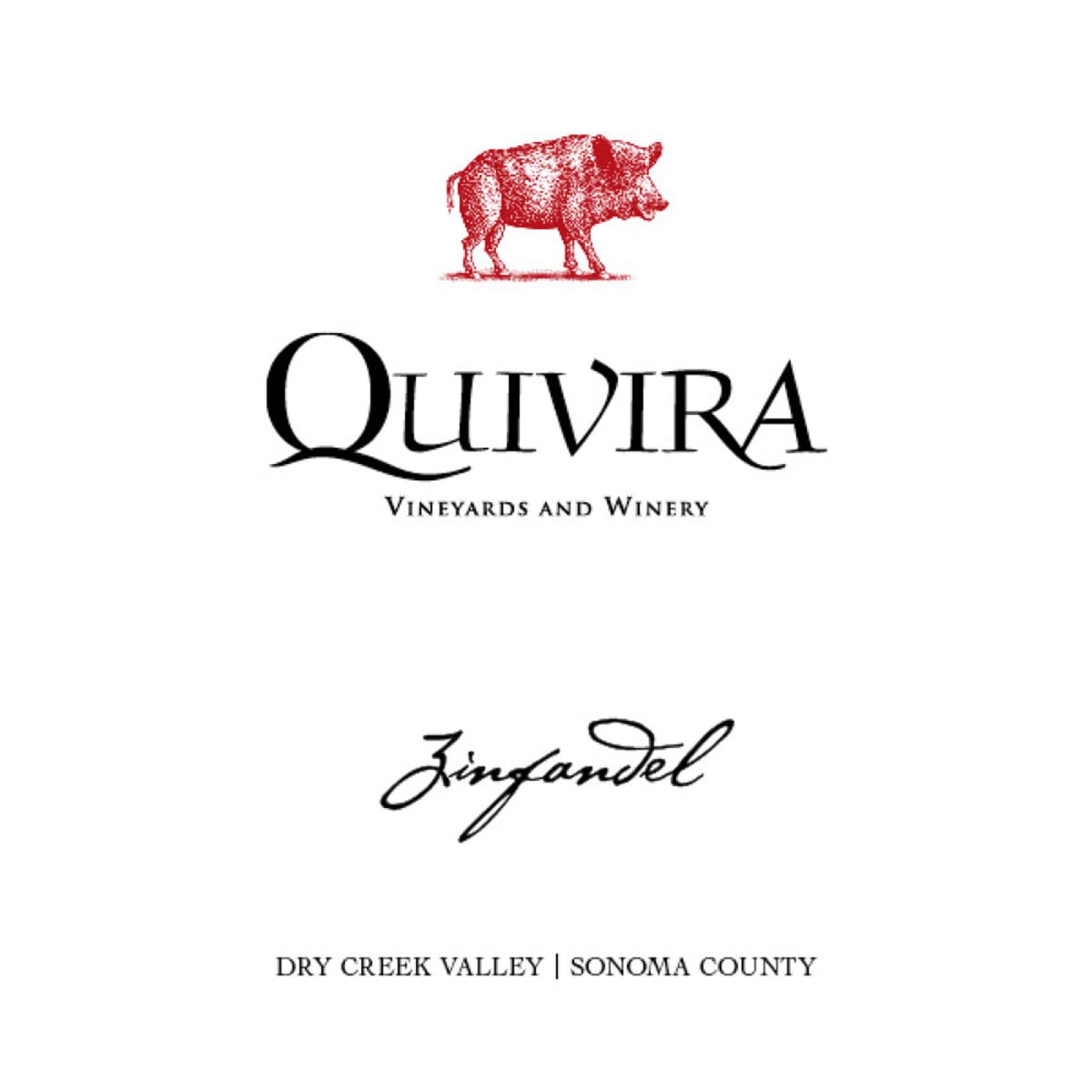 Quivira Dry Creek Valley Zinfandel 2013 Front Label