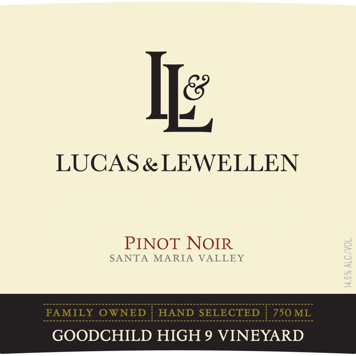 Lucas & Lewellen High 9 Pinot Noir 2013 Front Label