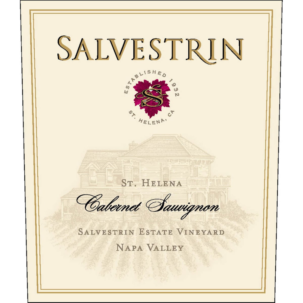 Salvestrin Napa Valley Cabernet Sauvignon 2013 Front Label