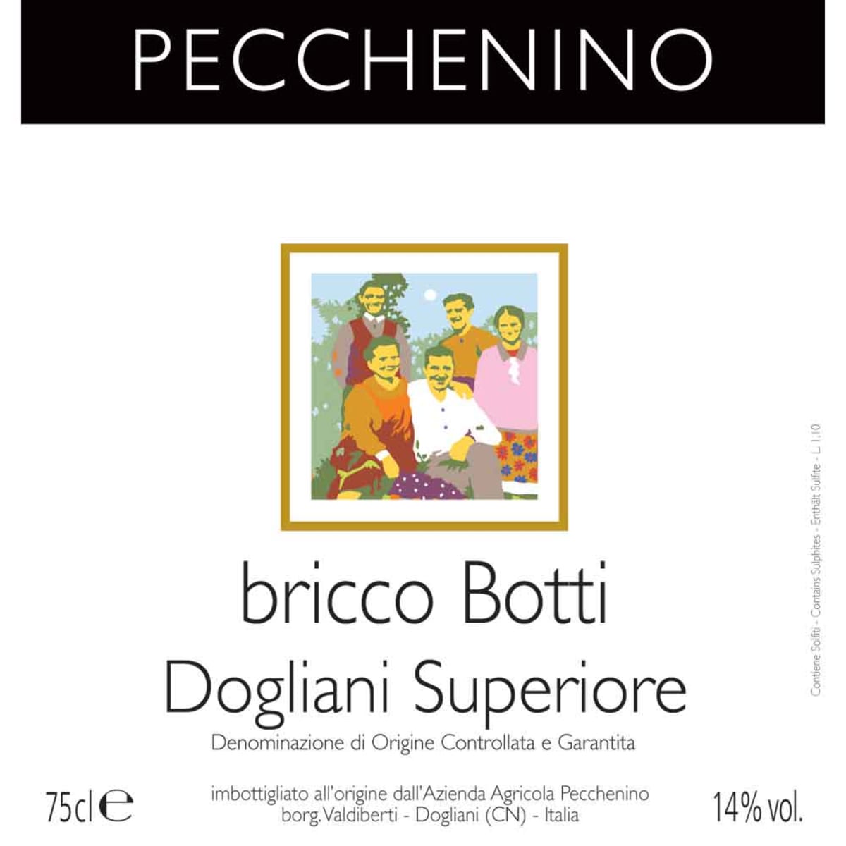 Pecchenino Bricco Botti Dogliani Superiore Dolcetto 2013 Front Label