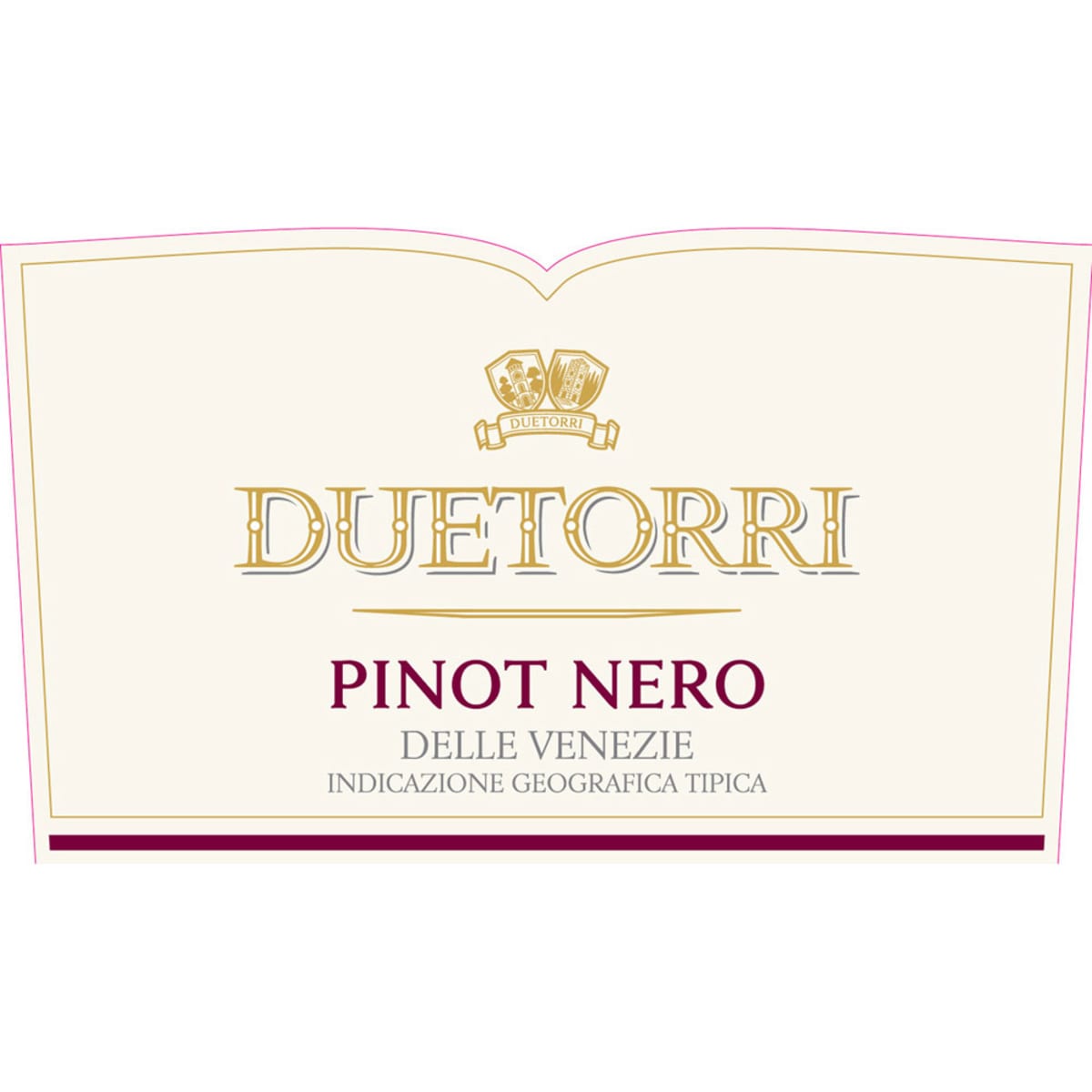 DueTorri Pinot Noir 2015 Front Label