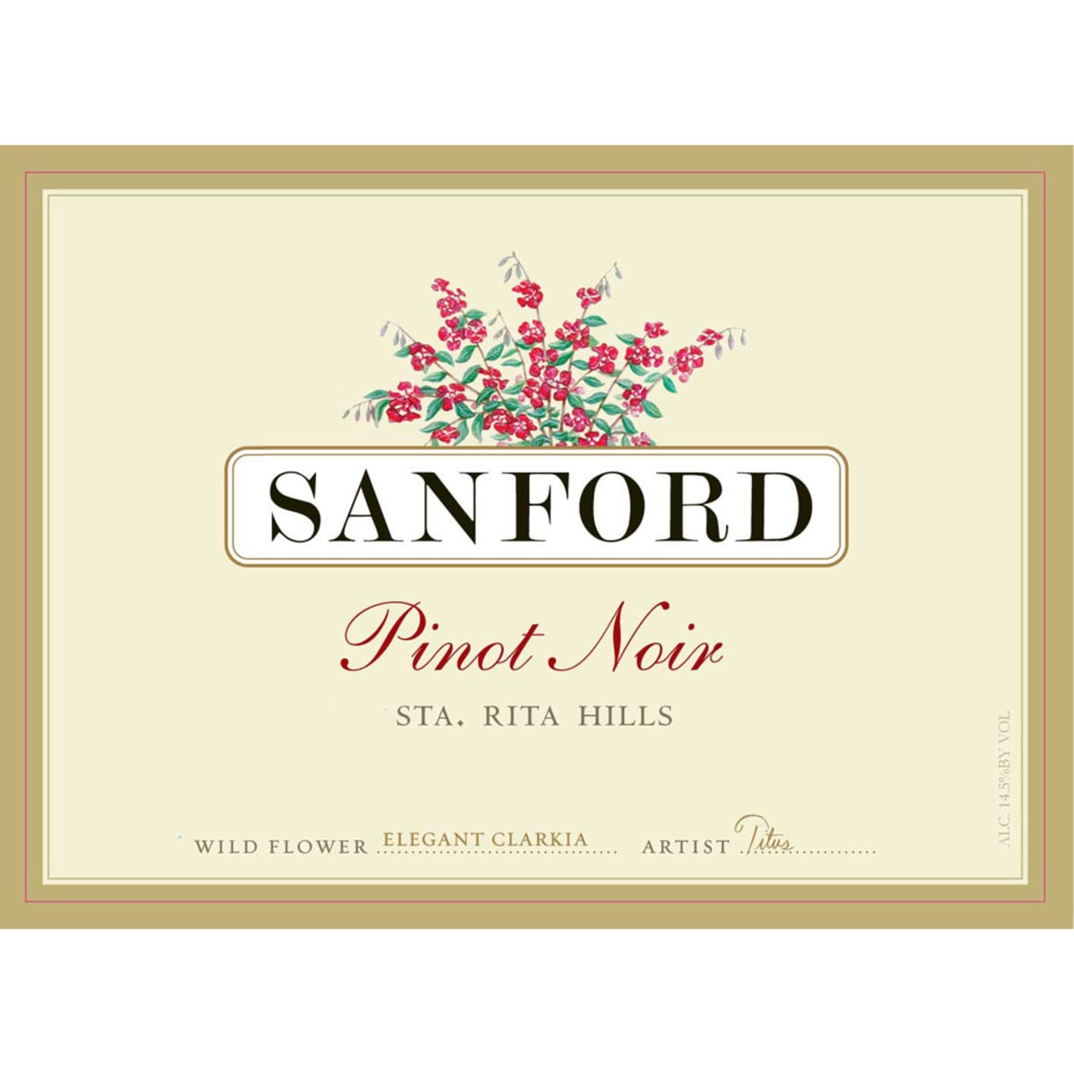 Sanford Sta. Rita Hills Pinot Noir 2014 Front Label