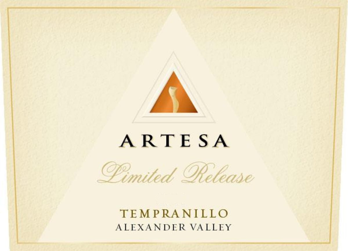 Artesa Limited Release Tempranillo 2013 Front Label