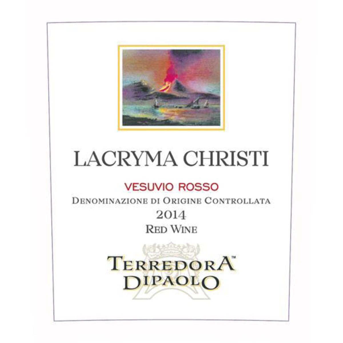 Terredora di Paolo Lacryma Christi del Vesuvio Rosso 2014 Front Label