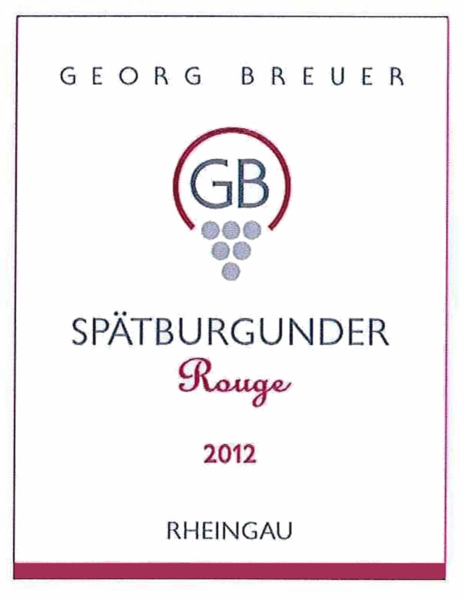 Georg Breuer GB Spatburgunder Rouge 2012 Front Label