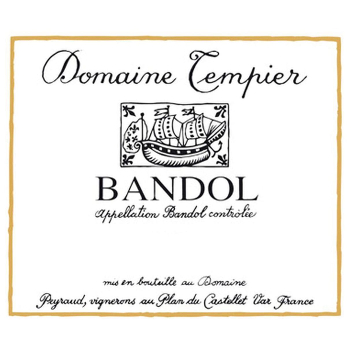 Domaine Tempier Bandol Rouge (375ML half-bottle) 2014 Front Label