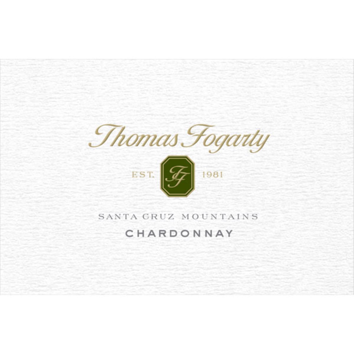 Thomas Fogarty Santa Cruz Mountains Chardonnay 2013 Front Label