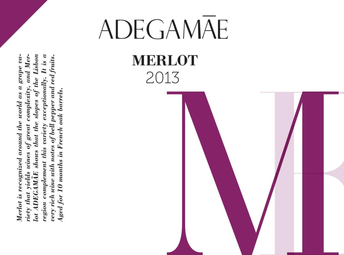 Adega Mae Merlot 2013 Front Label