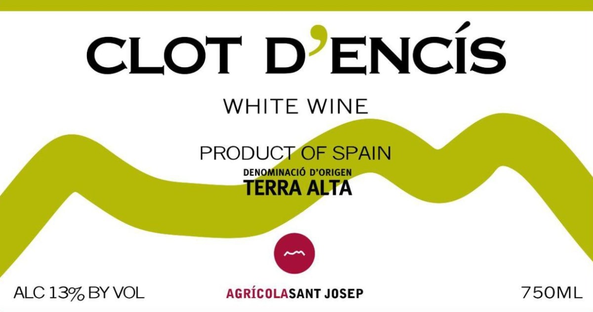 Agricola Sant Josep  Clot d'Encis VI Blanc 2015 Front Label