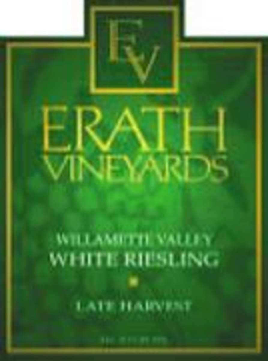 Erath Late Harvest White Reisling 1998 Front Label