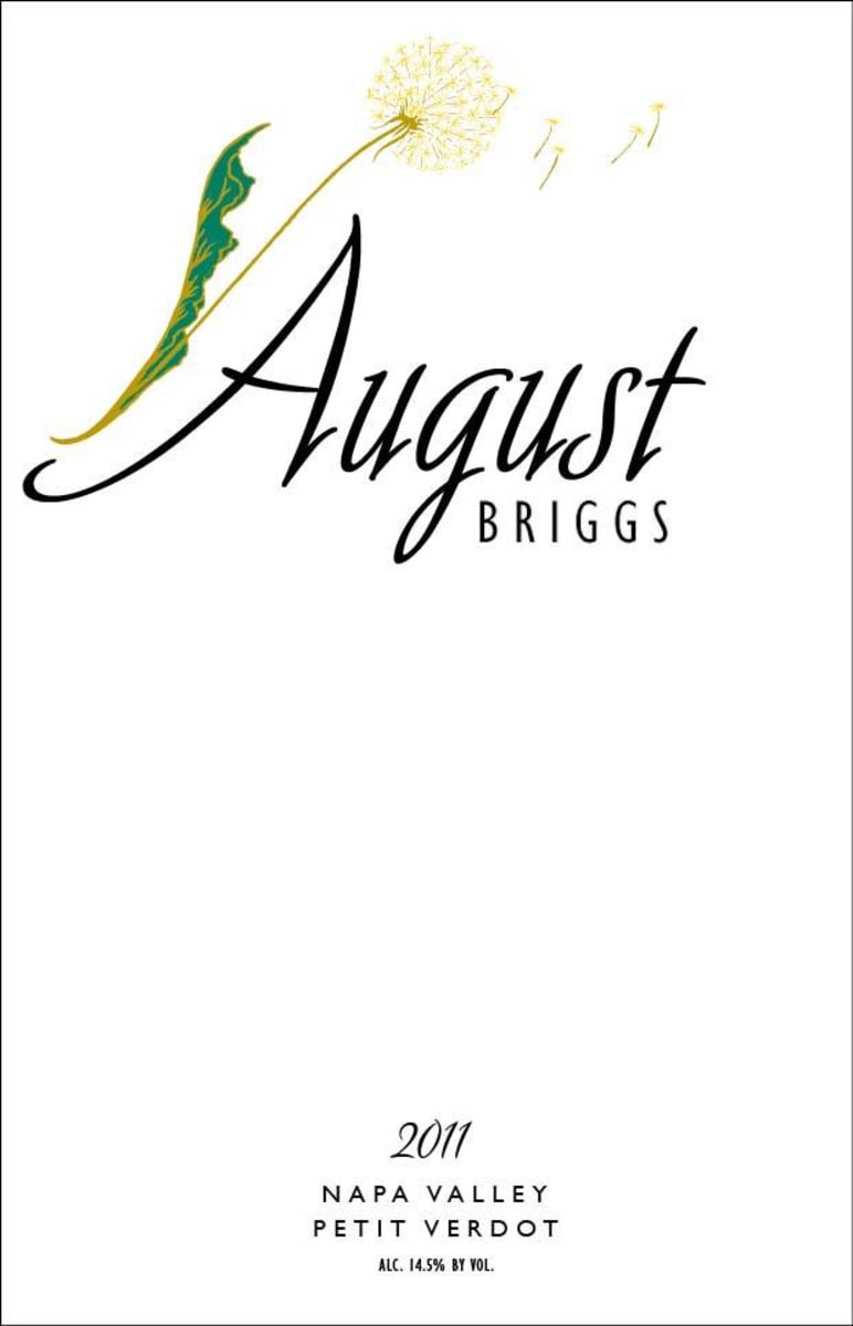 August Briggs Petit Verdot 2011 Front Label