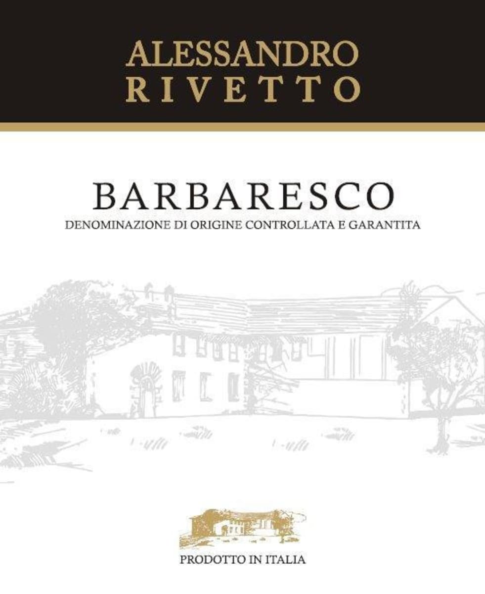 Alessandro Rivetto Barbaresco 2012 Front Label