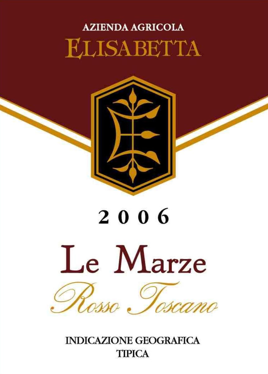 Azienda Agricola Elisabetta di Brunetti Toscana Le Marze Rosso 2006 Front Label