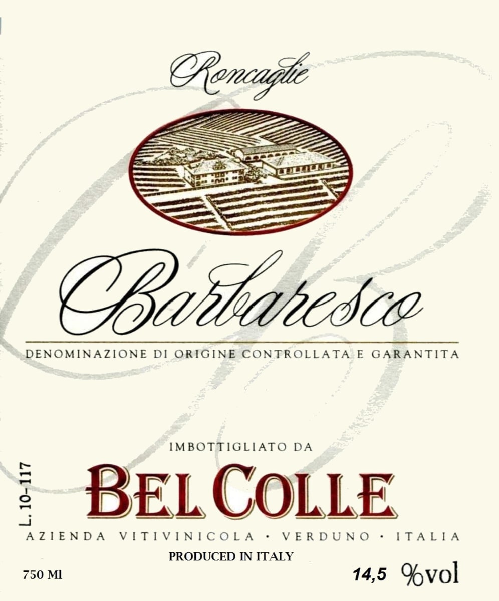 Encosta d'Aregos Barbaresco Roncaglie 2011 Front Label