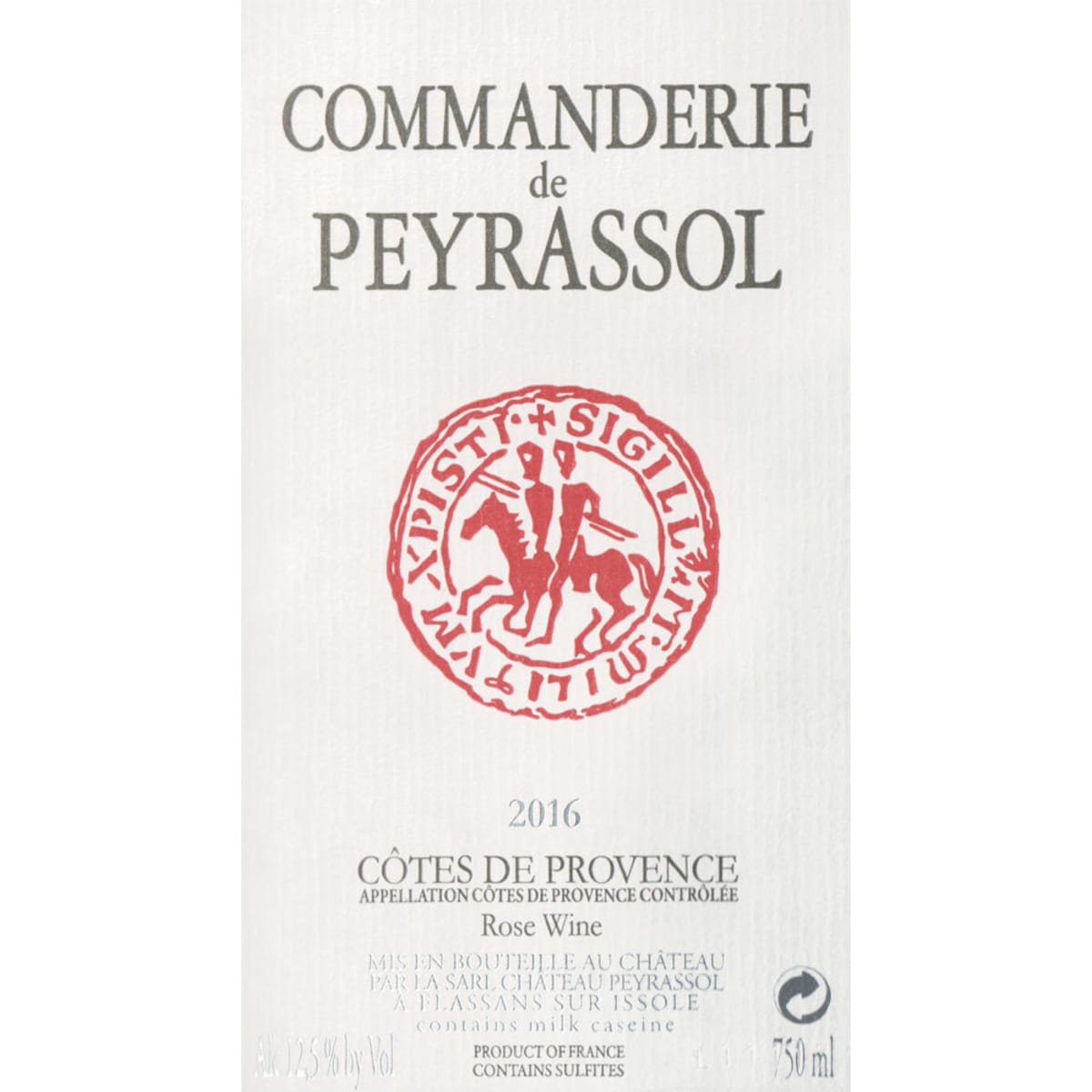 Peyrassol Cotes de Provence Rose 2016 Front Label