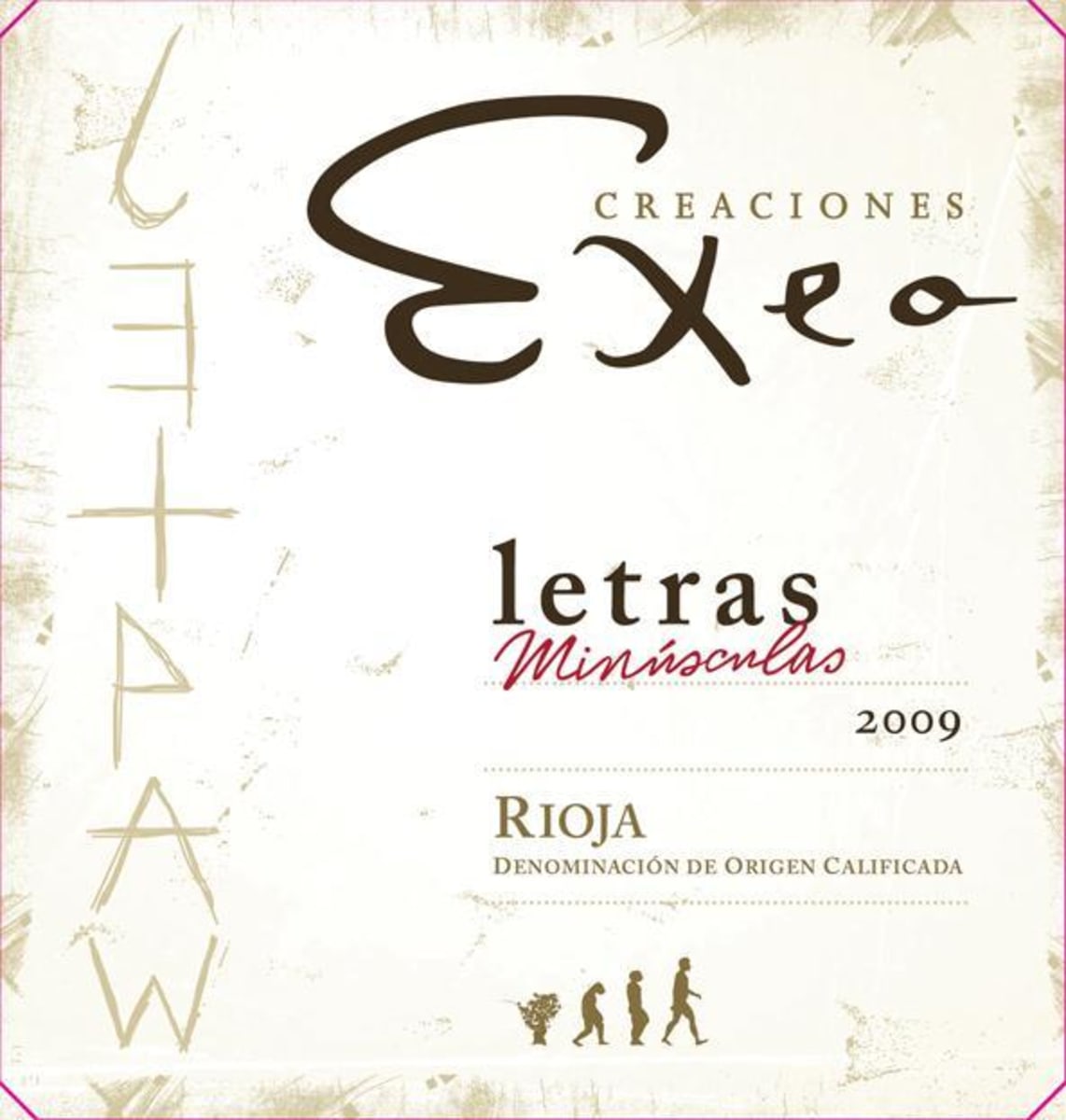 Bodegas Exeo Letras Minusculas 2009 Front Label