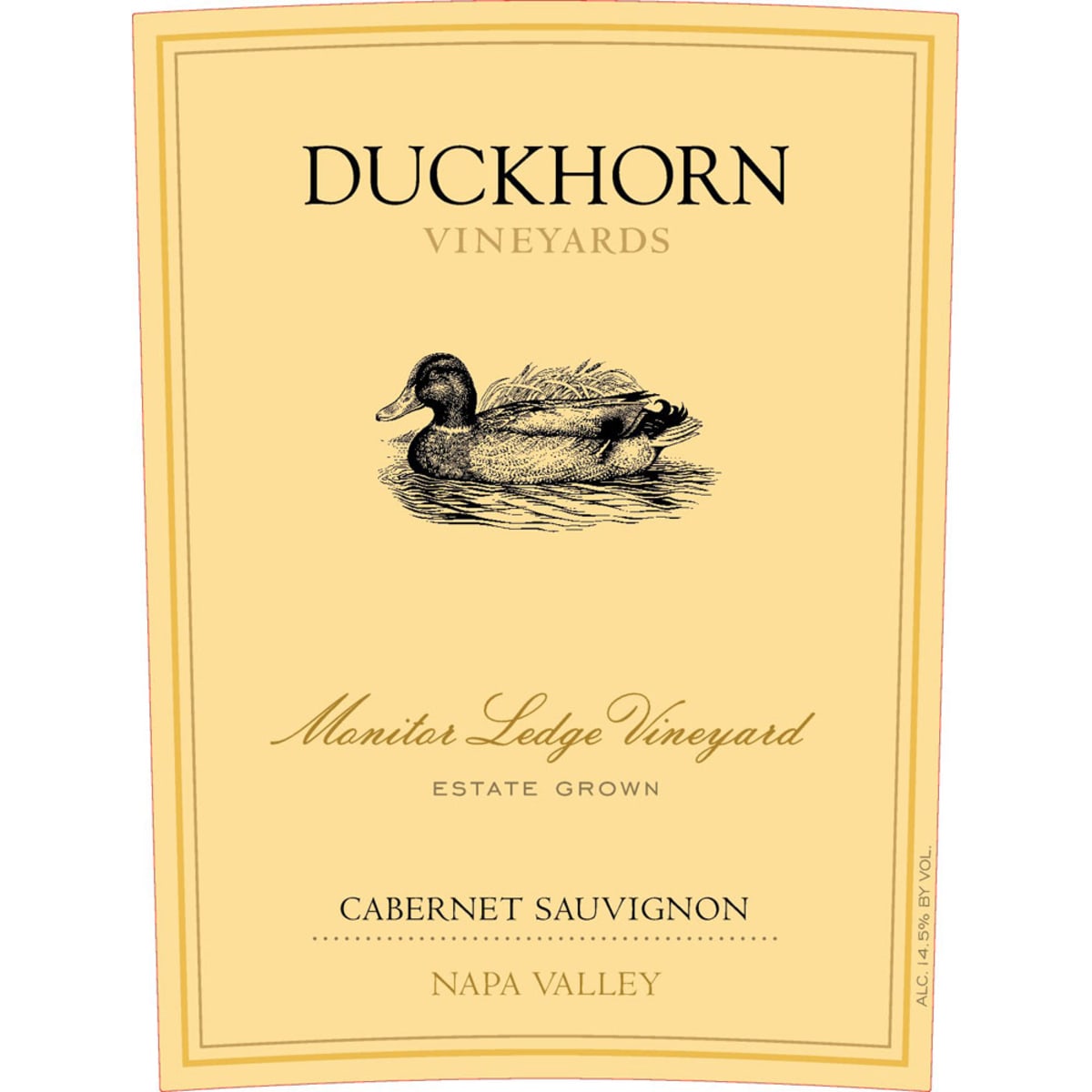 Duckhorn Monitor Ledge Vineyard Cabernet Sauvignon 2010 Front Label