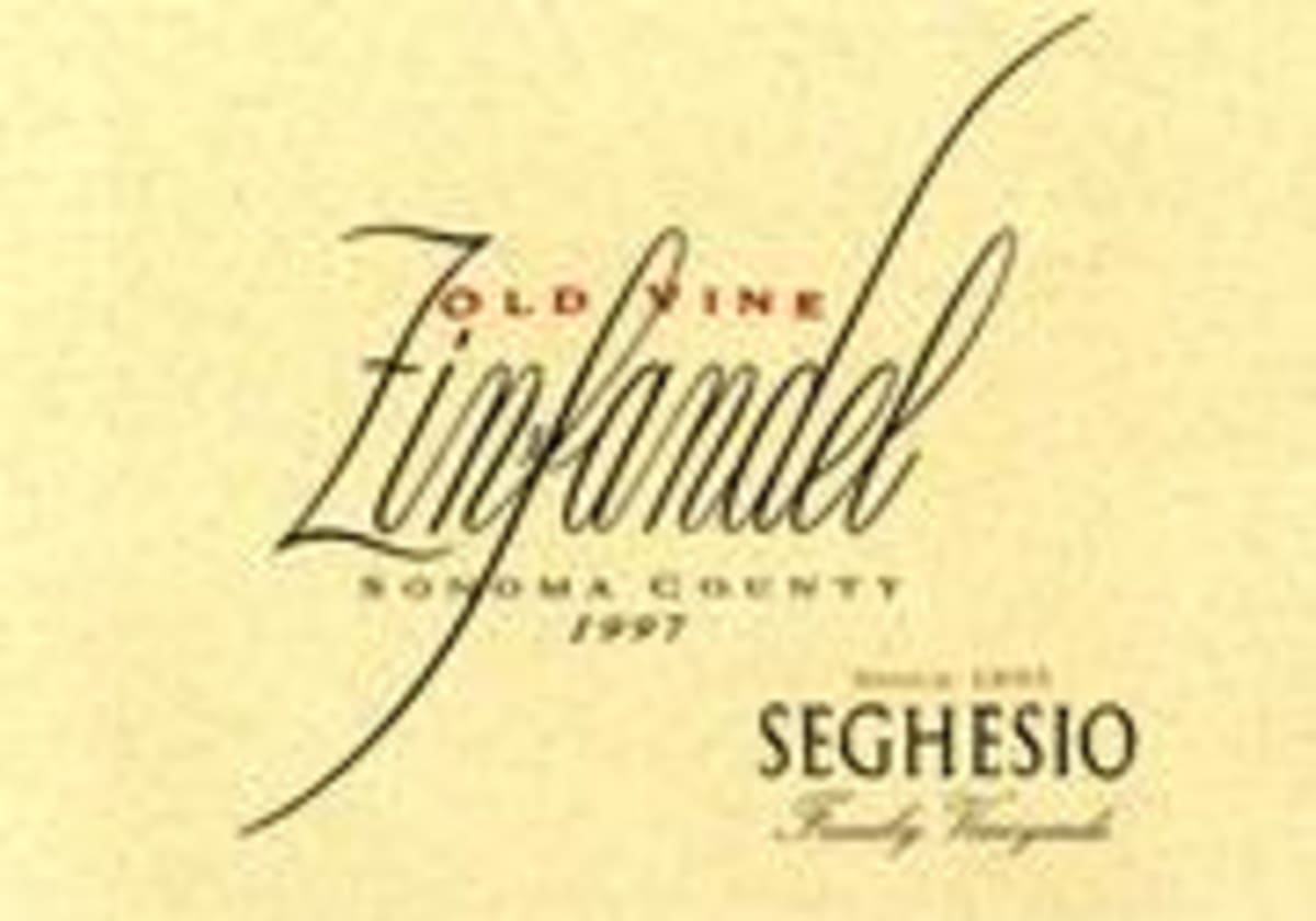 Seghesio Old Vine Zinfandel 1998 Front Label